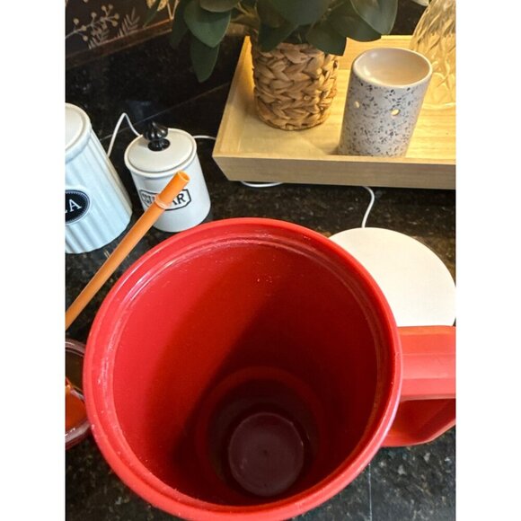 Flow Hydration 40oz Red Insulated Tumbler With Handle & Straw For Camping Sports - Picture 7 of 8